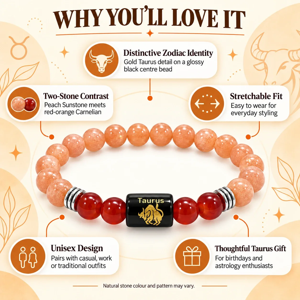 Taurus (Vrishabh Rashi) Zodiac Bracelet — buy online at Digveda
