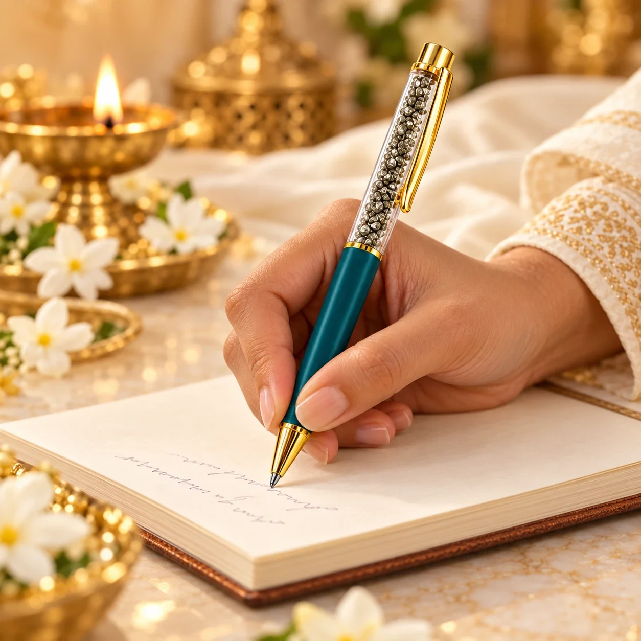 Pyrite Crystal Pen — buy online at Digveda