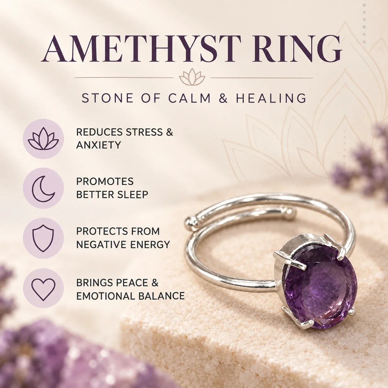 Amethyst Ring — buy online at Digveda