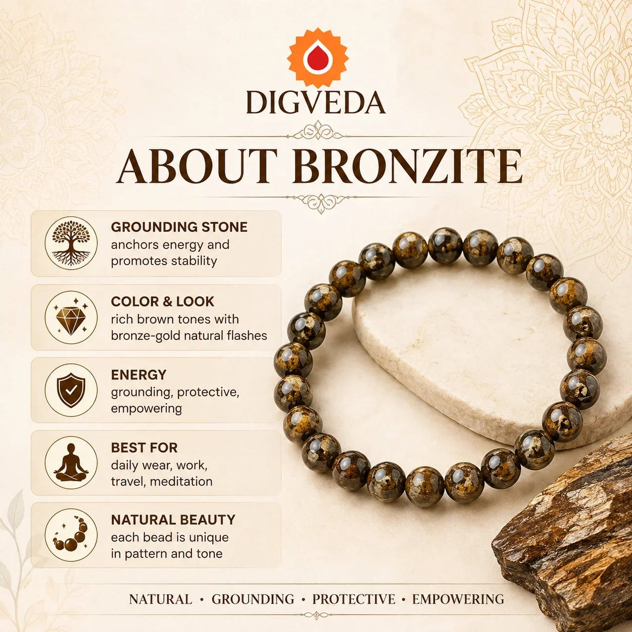 Bronzite Bracelet — buy online at Digveda