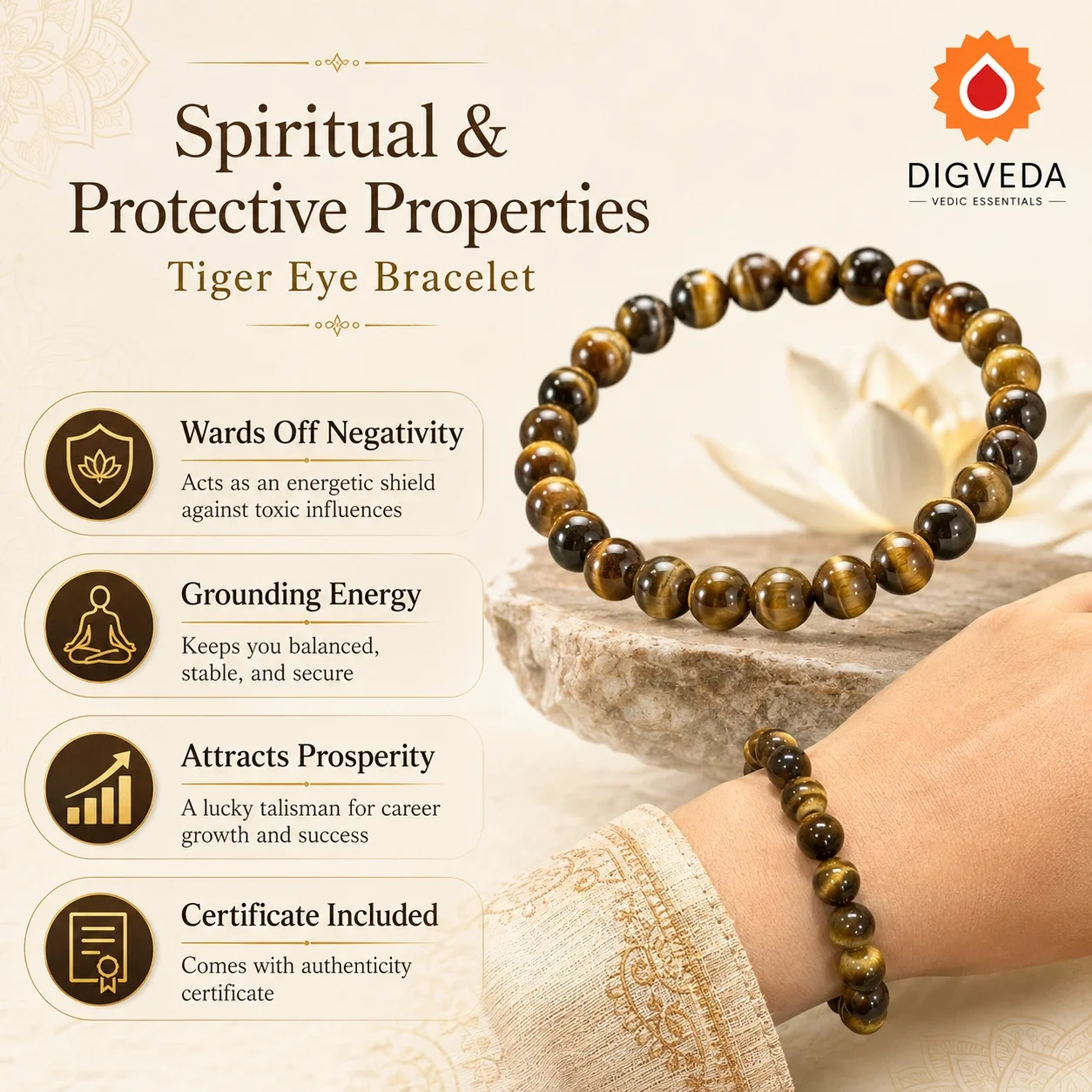 Tiger Eye Bracelet — buy online at Digveda