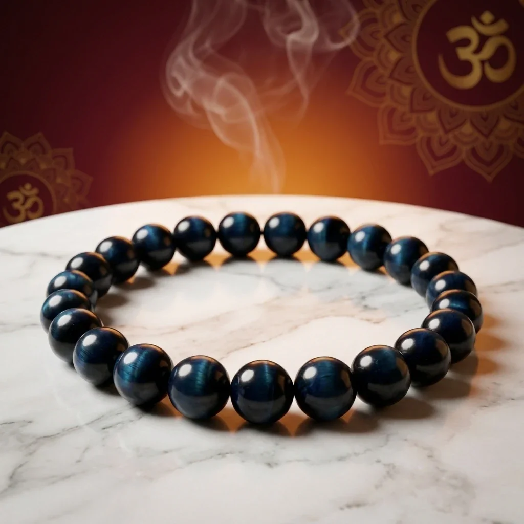 Blue Tiger Eye Bracelet — buy online at Digveda
