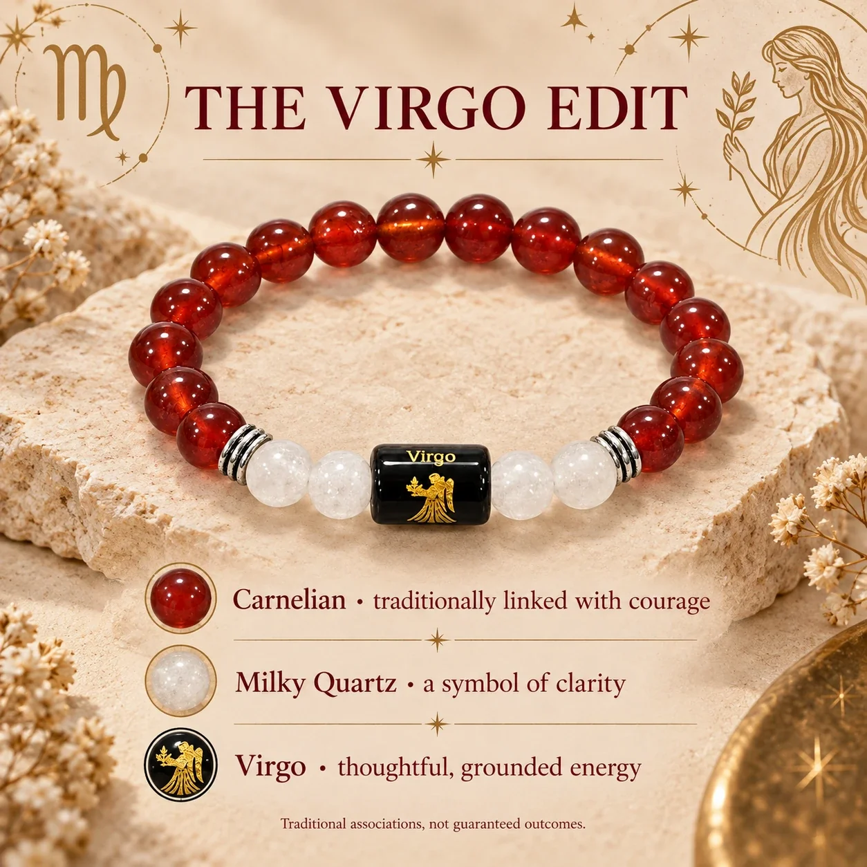 Virgo (Kanya Rashi) Zodiac Bracelet — buy online at Digveda