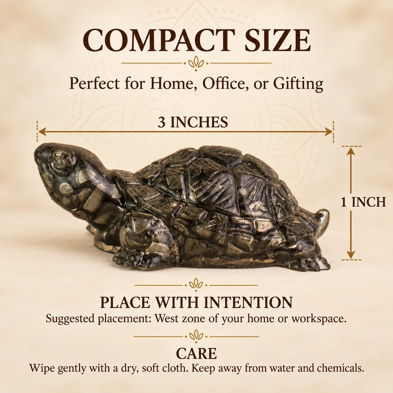 Vastu Pyrite Tortoise (Kachhua) — buy online at Digveda