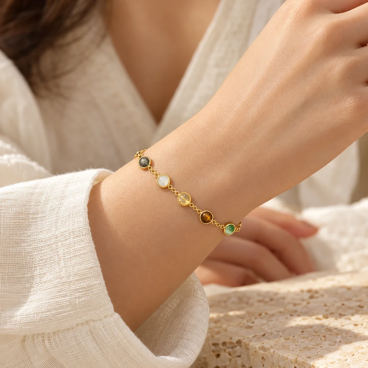 Dhan Yog crystal bracelet Gold Plated — buy online at Digveda