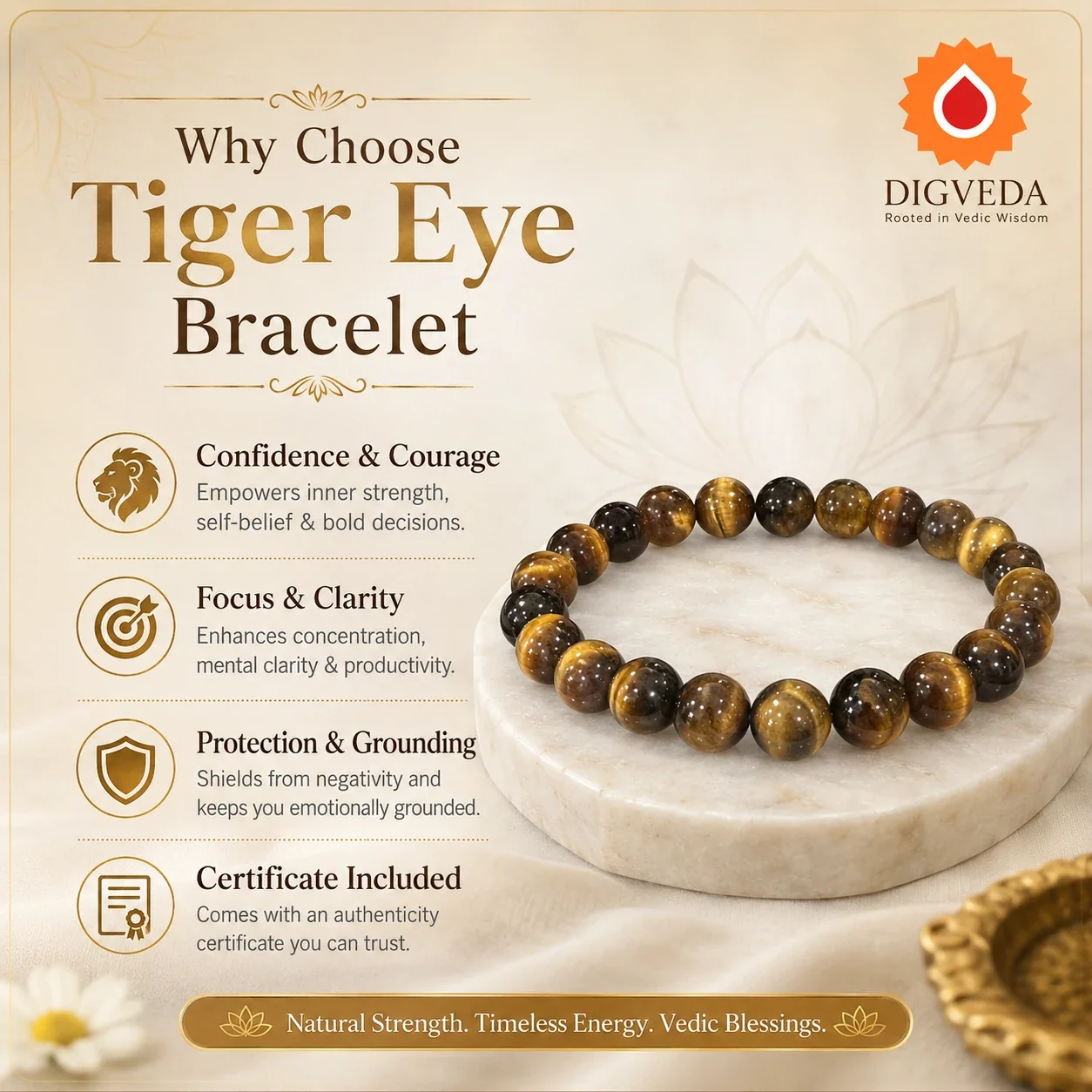 Tiger Eye Bracelet — buy online at Digveda