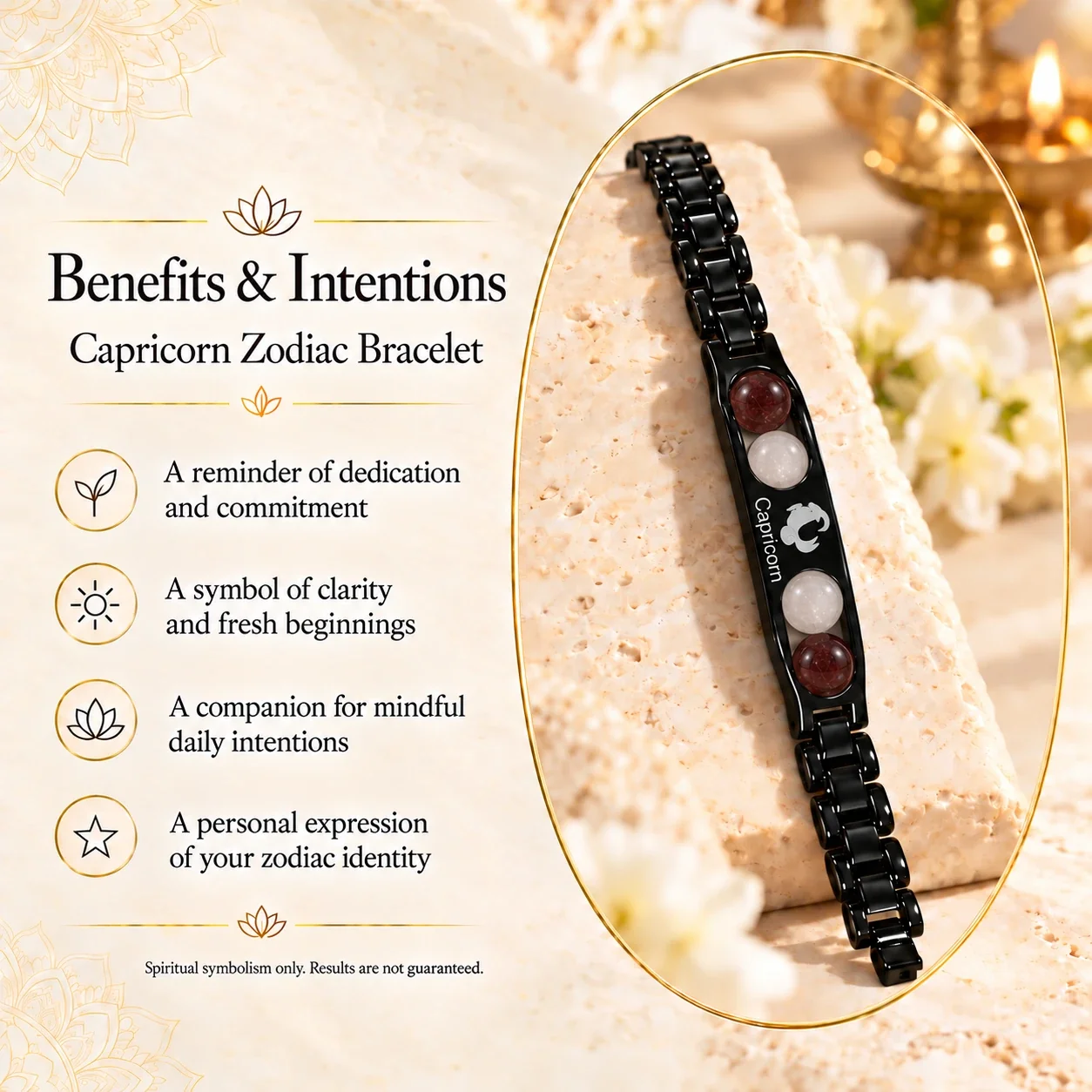 Capricorn Zodiac Black-Link Bracelet — buy online at Digveda