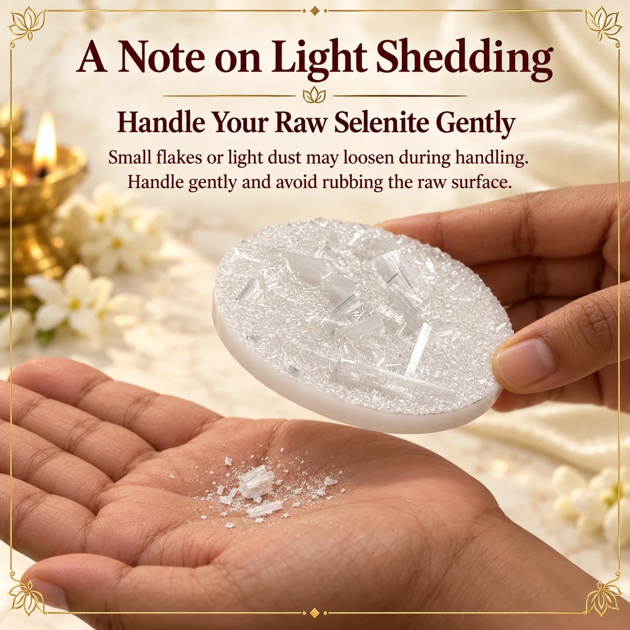 Raw Selenite Plate — buy online at Digveda