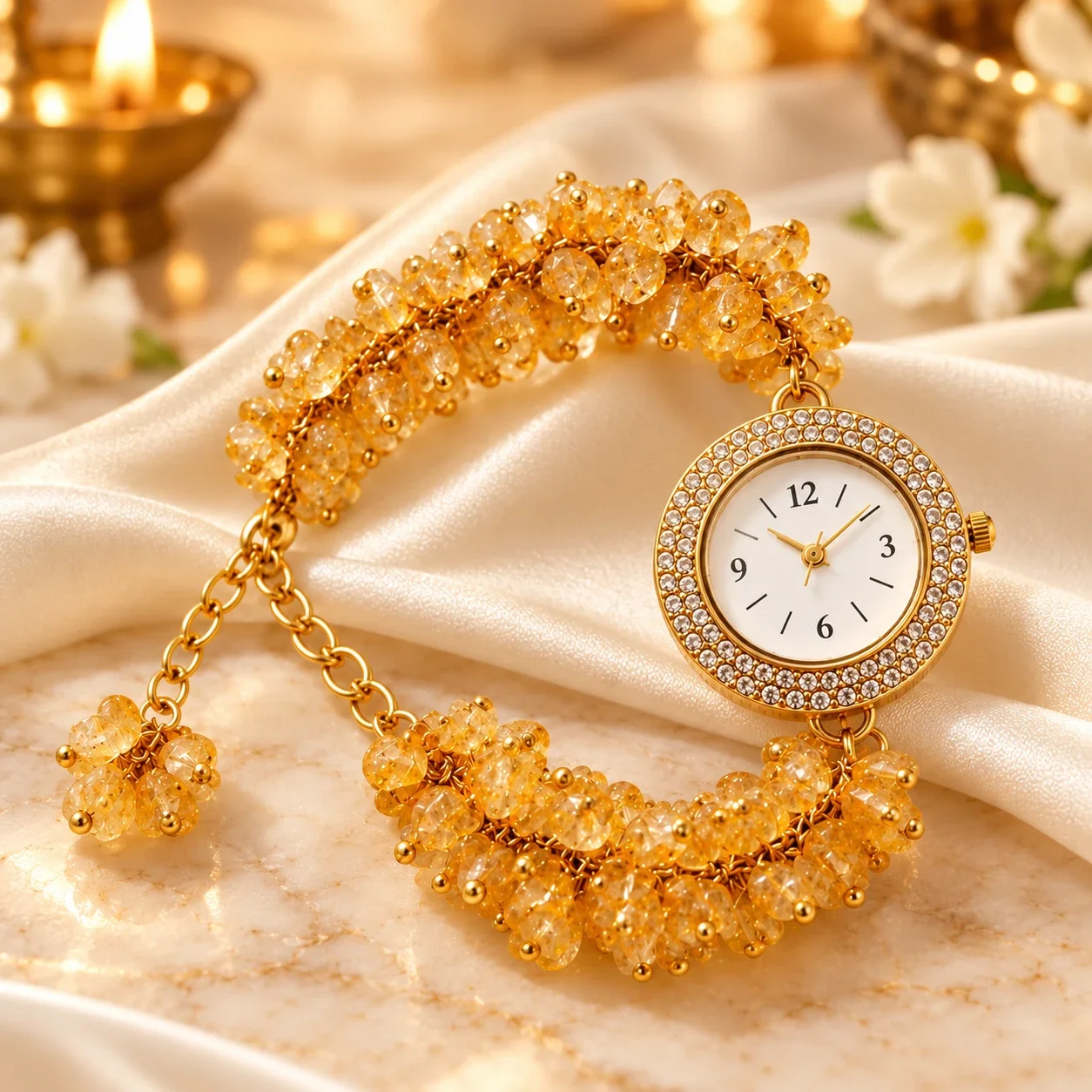 Citrine Crystal Chip Watch — buy online at Digveda