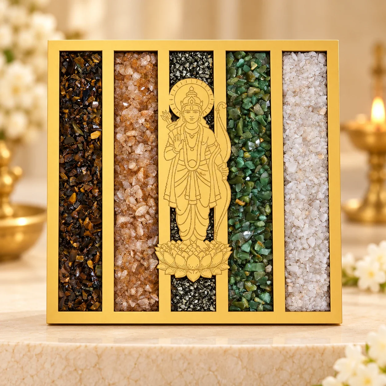 Lord Ram Dhan Yog Crystal Frame — buy online at Digveda