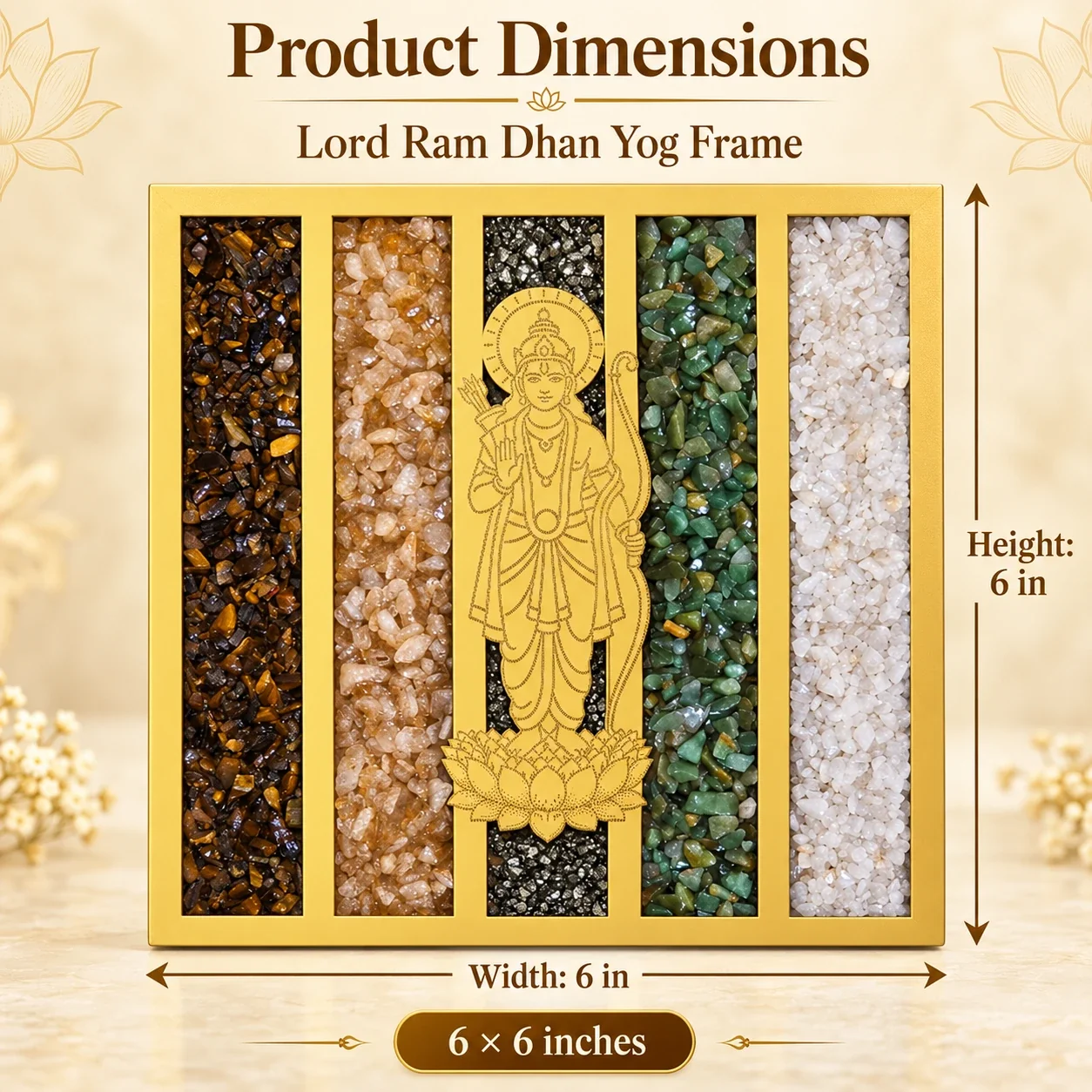 Lord Ram Dhan Yog Crystal Frame — buy online at Digveda